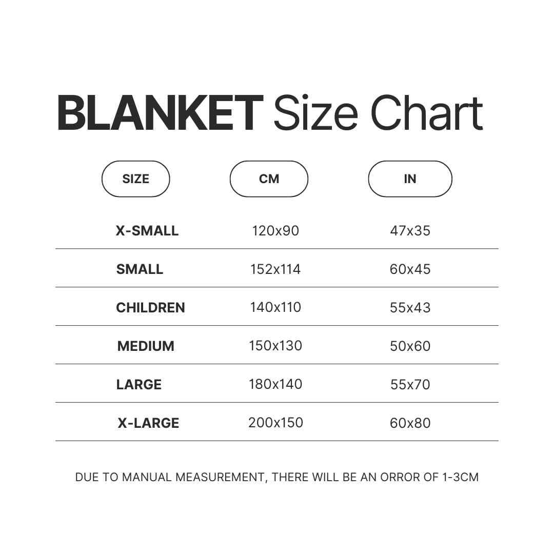 Blanket Size Chart - Age Of Empires Merch