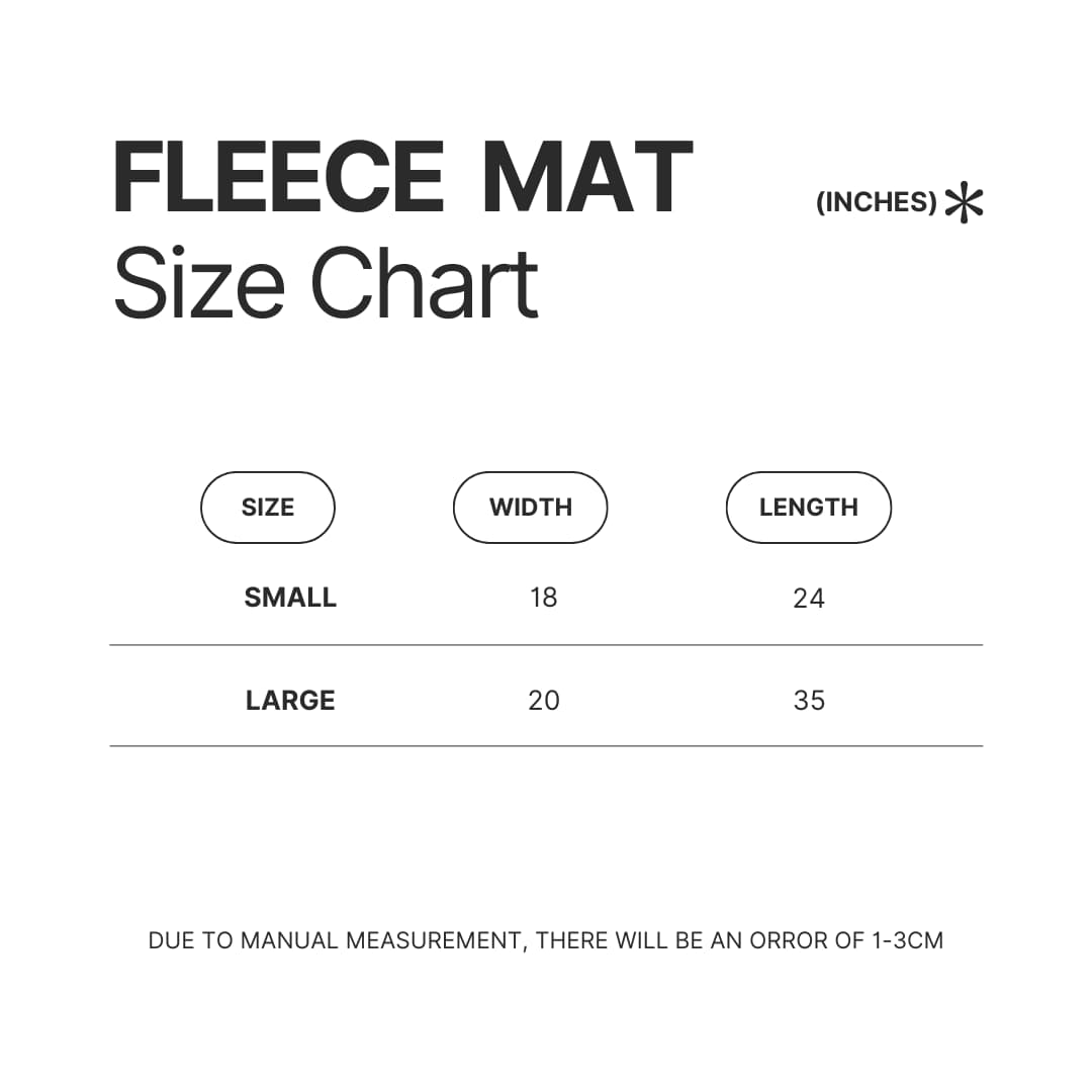 Fleece Mat Size Chart - Age Of Empires Merch