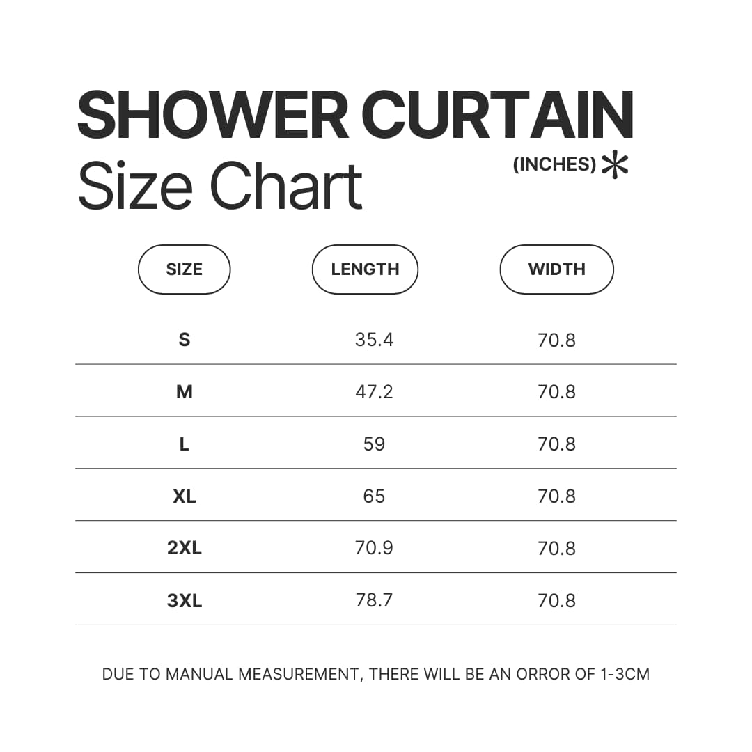 Shower Curtain Size Chart - Age Of Empires Merch