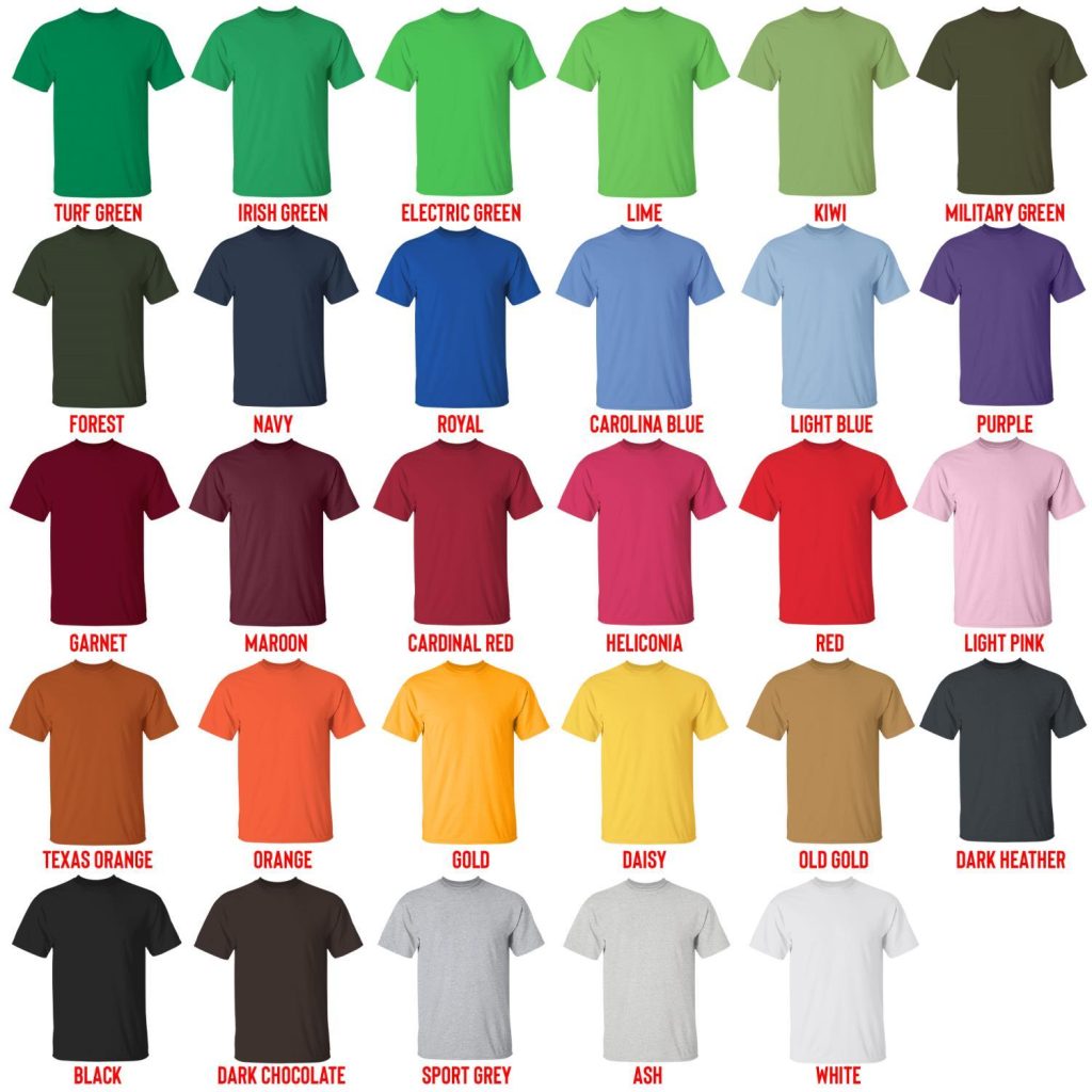 t shirt color chart - Age Of Empires Merch